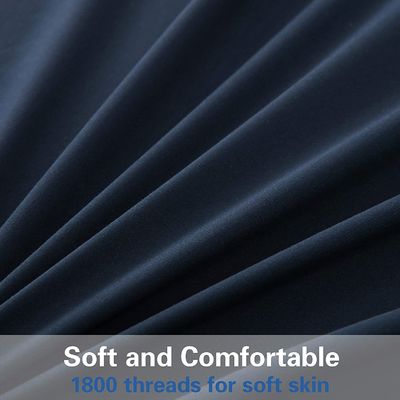 200TC Три строки вышивки Luxury Hotel Sheet Set с 100% полиэстером микроволокна