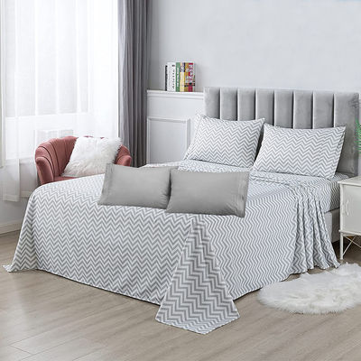 6PCS Печатный микроволокнистый ткань постельное белье набор из 100% полиэстера в хорошем состоянии и упаковки